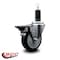 Service Caster 4'' Black Poly Swivel 1-1/4'' Expanding Stem Caster with Brake SCC-EX20S414-PPUB-BLK-PLB-114 - alternate 3